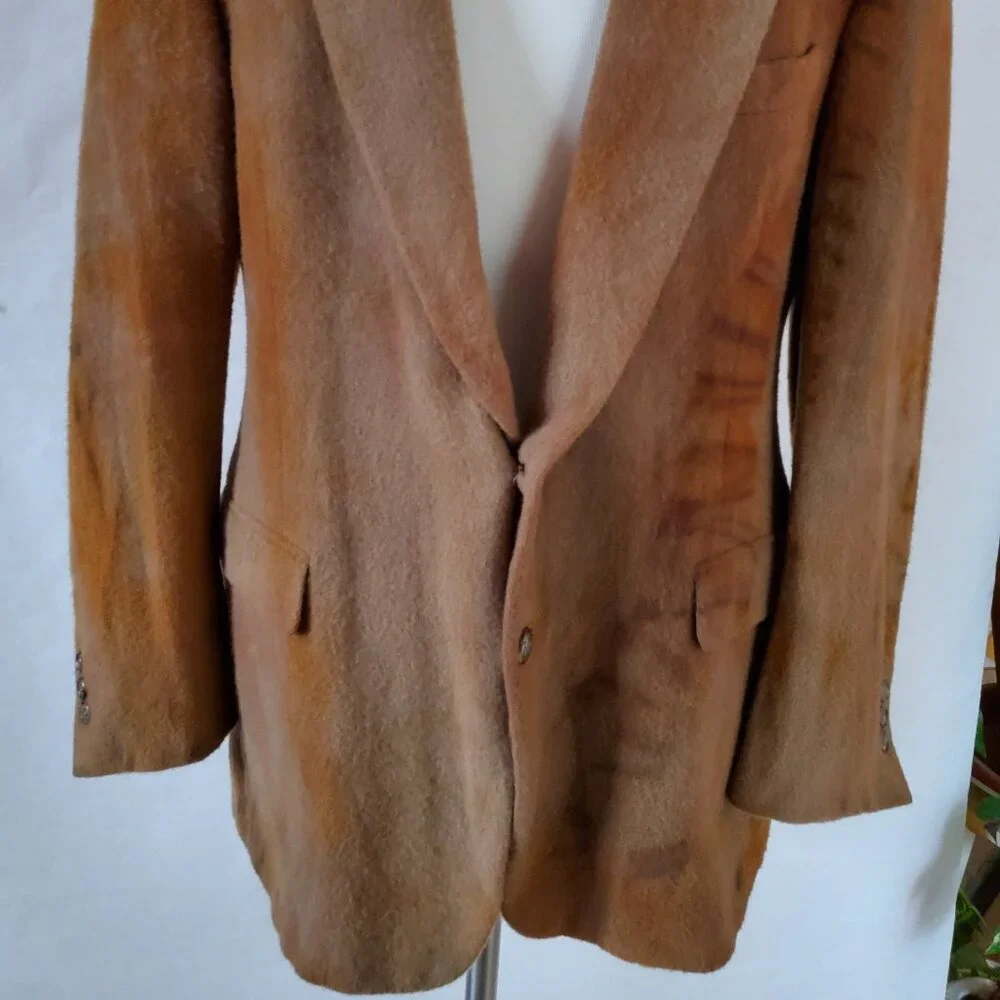 Vintage Cowboy Western Camel Wool jacket suit blazer brown green gray 44 46 XL